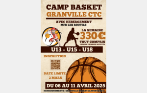 Nouveau ! Offrons à nos enfants une semaine de Camp Basket avec hébergement